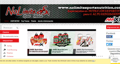 Desktop Screenshot of nolimitssportsnutrition.com
