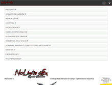 Tablet Screenshot of nolimitssportsnutrition.com